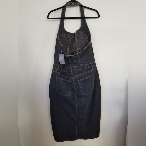 Women's Denim Midi Dress - Universal Thread Black Wash - Picture 4 of 4